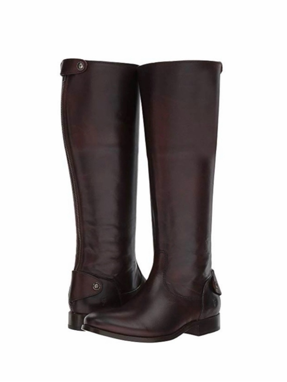 Frye Melissa Button Back Knee-high Boots in Dark Brown Leather